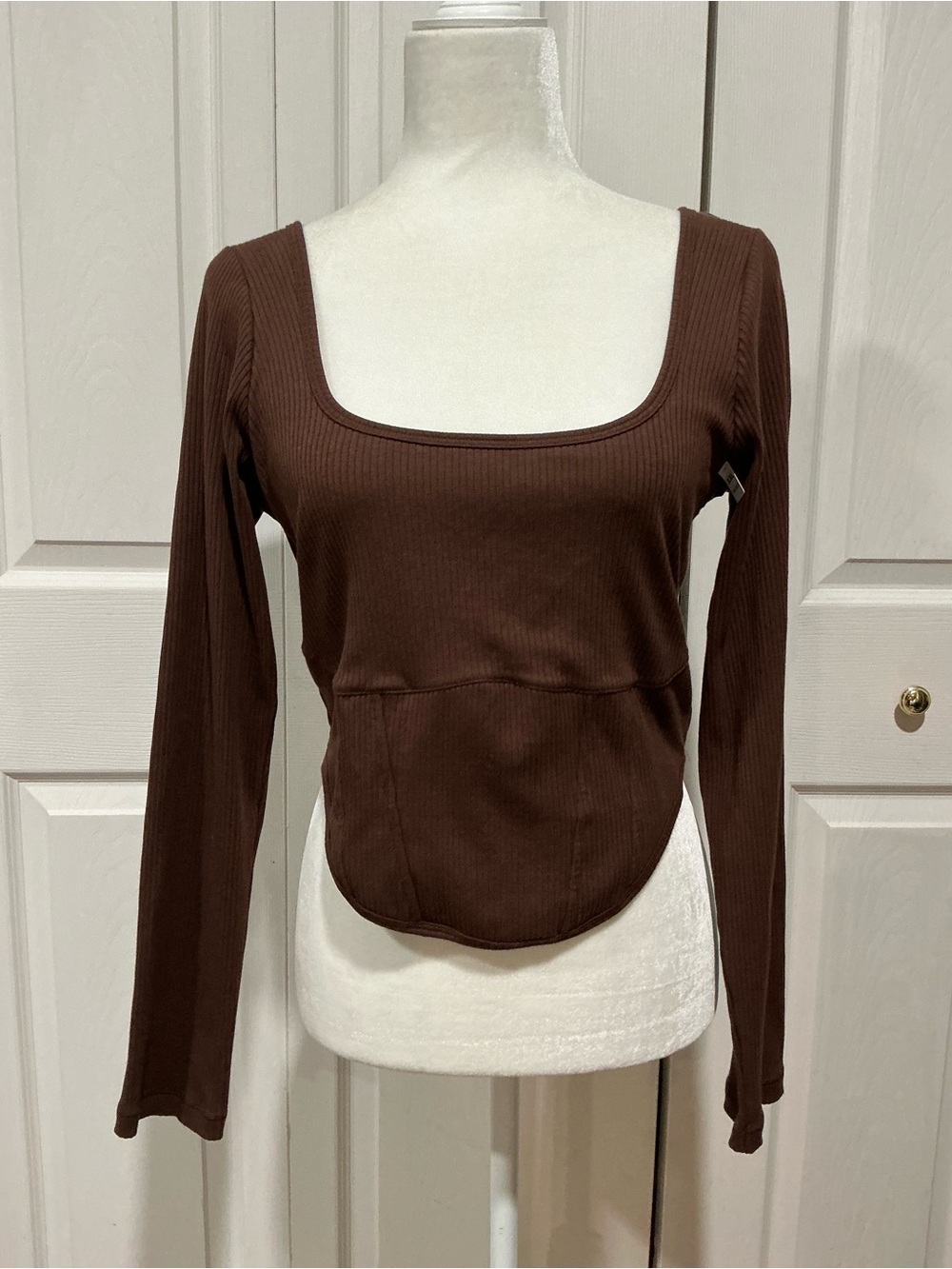 💙 NWT Victoria’s Secret PINK The Cinched Long Sleeve Corset Top Sold Out (01603)